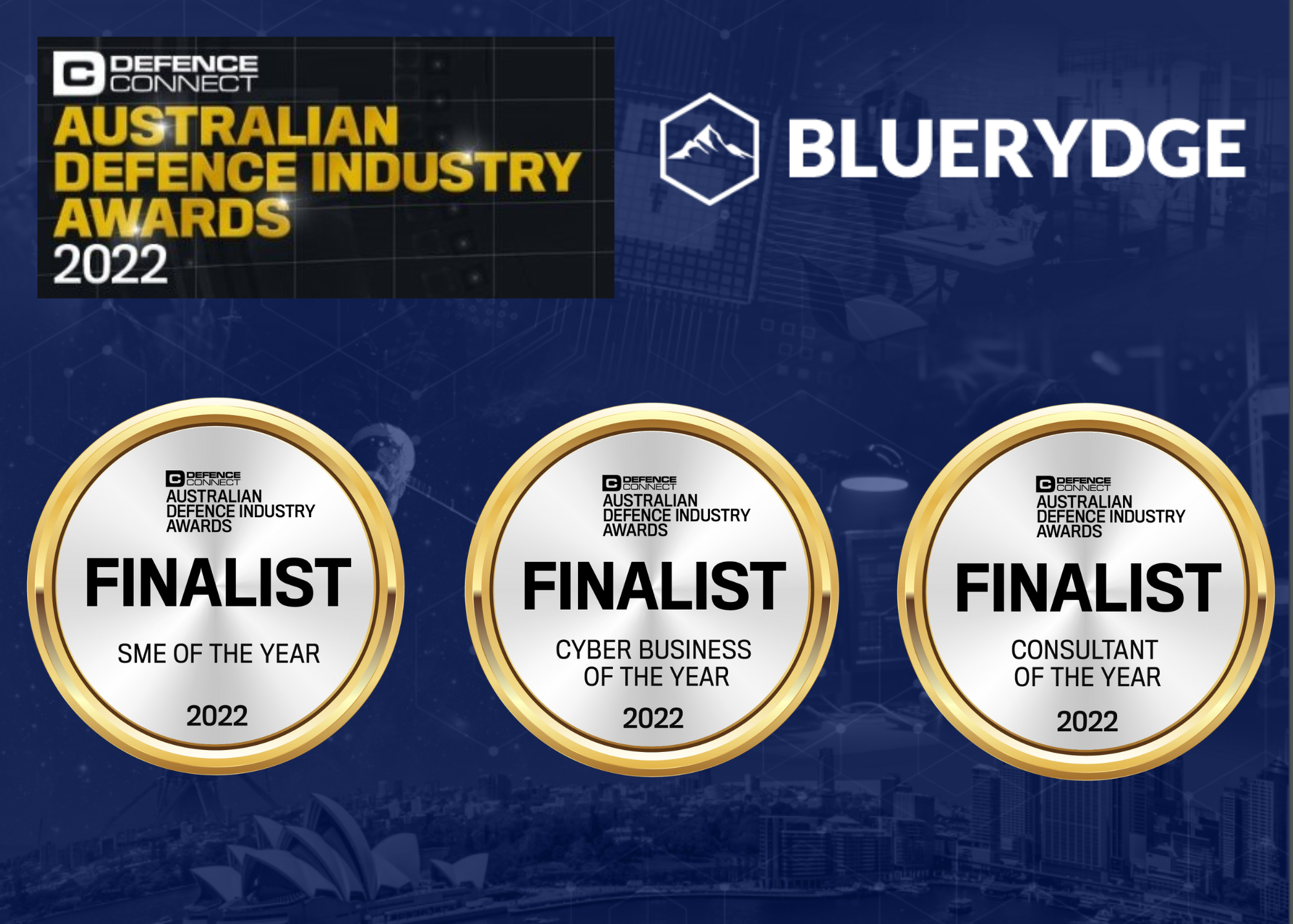 Bluerydge is Finalist in the Australian Defence Industry Awards 2022